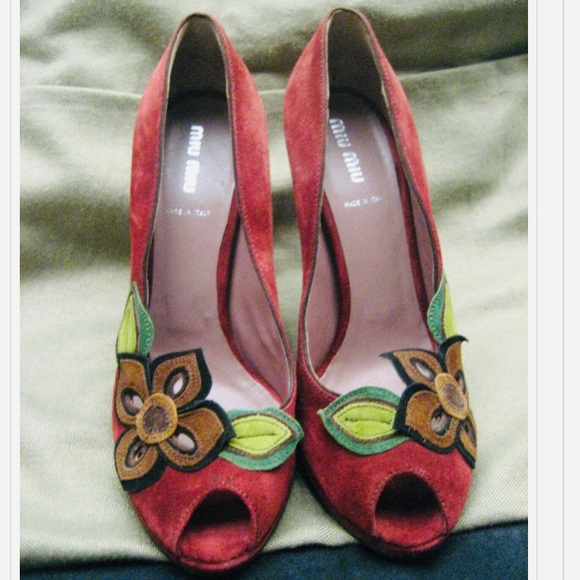 👀 Authentic Miu Miu Peep Toe Pumps 👠 - Picture 2 of 10